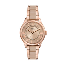 Load image into Gallery viewer, Gilmore Three-Hand Date Rose Gold-Tone and Brown Ceramic Watch
