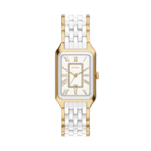 Load image into Gallery viewer, Raquel 26mm Three-Hand Date Gold-Tone Stainless Steel &amp; White Ceramic Watch
