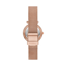 Load image into Gallery viewer, Carlie Three-Hand Rose Gold-Tone Stainless Steel Watch and Necklace Box Set
