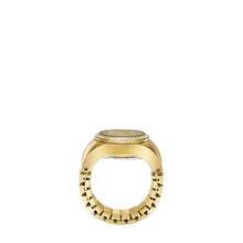 Load image into Gallery viewer, Watch Ring Two-Hand Gold-Tone Stainless Steel
