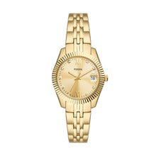 Load image into Gallery viewer, Scarlette Three-Hand Date Gold-Tone Stainless Steel Watch
