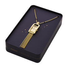 Load image into Gallery viewer, Harwell Three-Hand Gold-Tone Stainless Steel Watch Necklace
