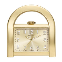 Load image into Gallery viewer, Harwell Three-Hand Gold-Tone Desk Clock
