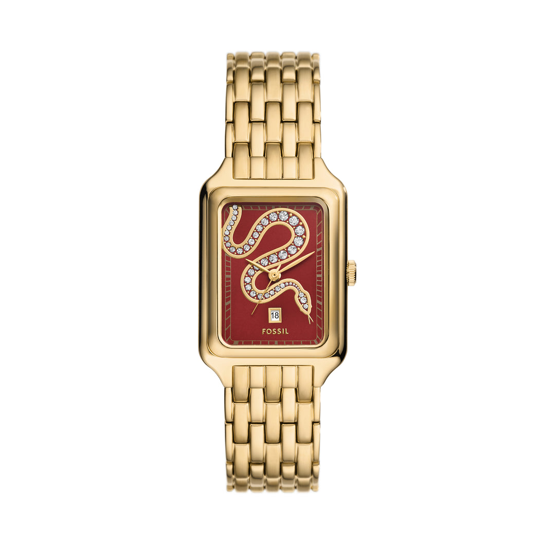 Raquel Three-Hand Date Gold-Tone Stainless Steel Watch