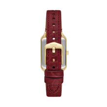 Load image into Gallery viewer, Raquel Three-Hand Date Red Croco Leather Watch
