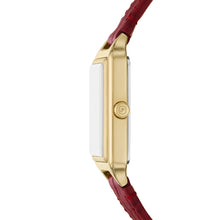 Load image into Gallery viewer, Raquel Three-Hand Date Red Croco Leather Watch
