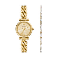 Load image into Gallery viewer, Carlie Three-Hand Gold-Tone Stainless Steel Watch and Bracelet Set
