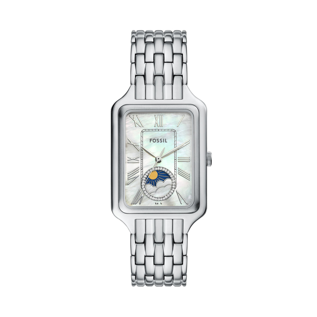 Raquel Sun Moon Multifunction Stainless Steel Watch