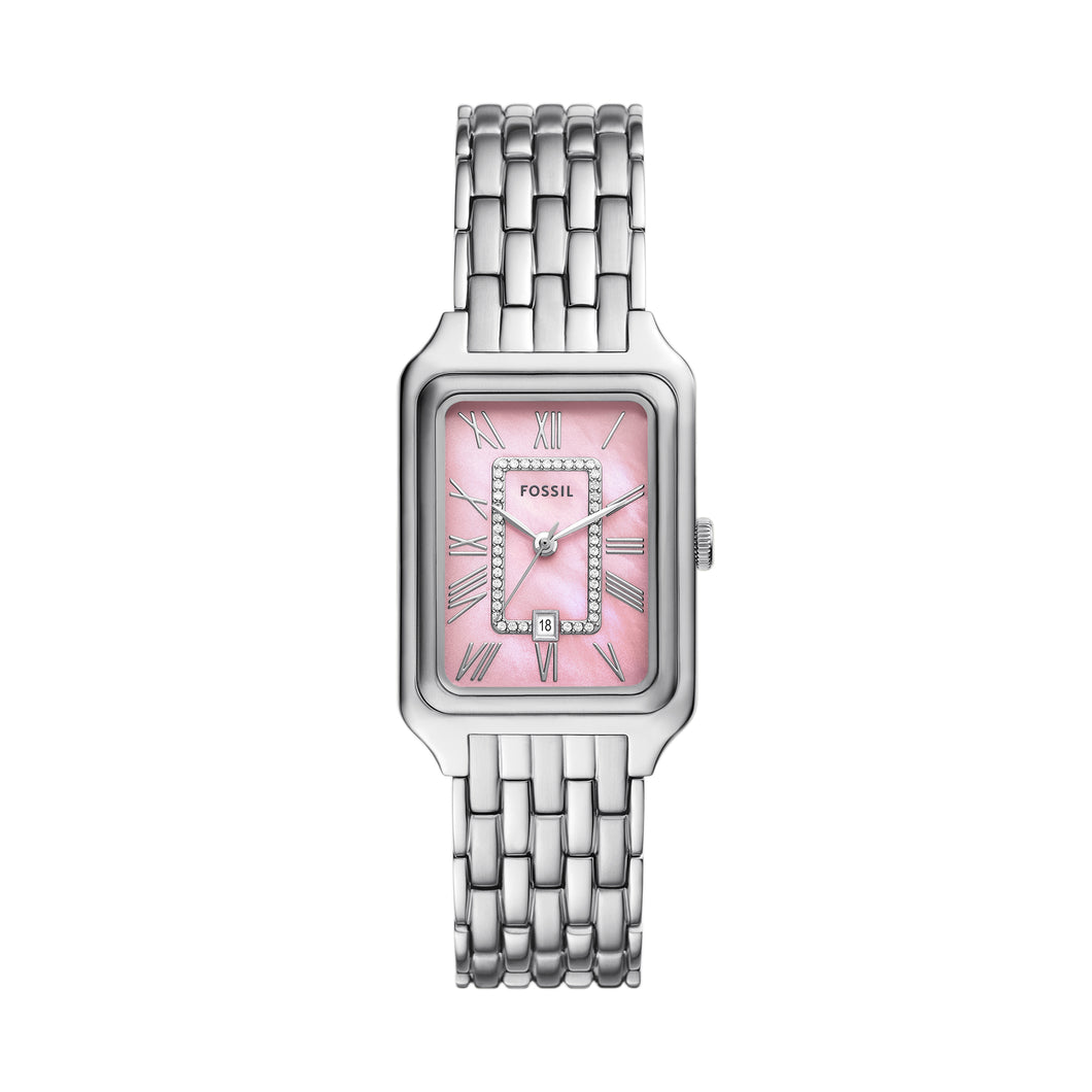 Raquel Three-Hand Date Stainless Steel Watch