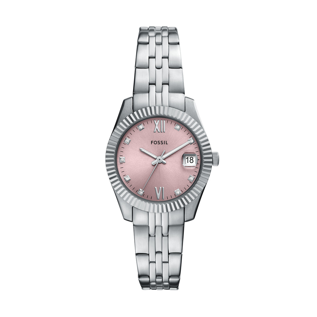 Scarlette Three-Hand Date Stainless Steel Watch