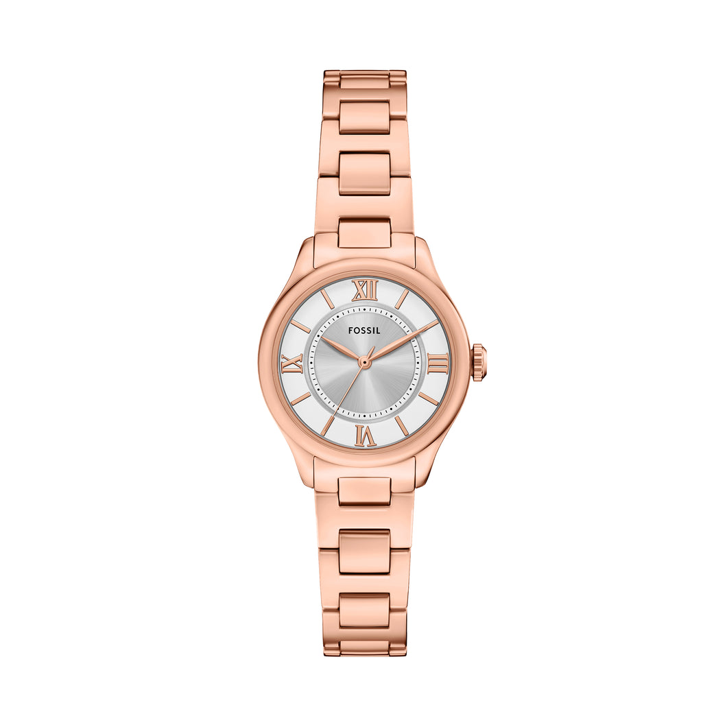 Gilmore Three-Hand Rose Gold-Tone Stainless Steel Watch – Fossil