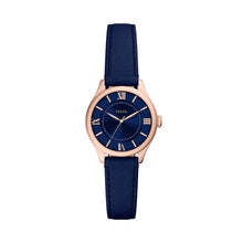 Load image into Gallery viewer, Gilmore Three-Hand Navy Leather Watch
