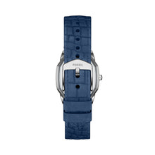 Load image into Gallery viewer, Harlow Three-Hand Navy Croco Leather Watch
