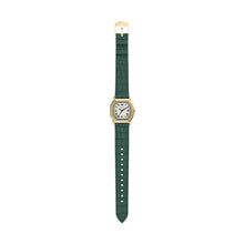 Load image into Gallery viewer, Harlow Three-Hand Green Croco Leather Watch
