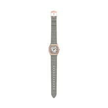 Load image into Gallery viewer, Harlow Three-Hand Grey Croco Leather Watch
