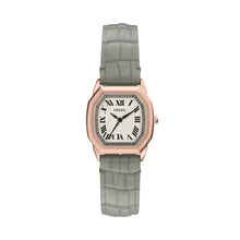 Load image into Gallery viewer, Harlow Three-Hand Grey Croco Leather Watch
