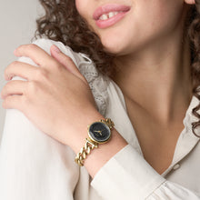 Load image into Gallery viewer, Carlie Three-Hand Gold-Tone Stainless Steel Watch
