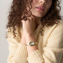 Load image into Gallery viewer, Sloan Three-Hand Gold-Tone Stainless Steel Bangle Watch
