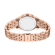 Load image into Gallery viewer, Scarlette Three-Hand Day-Date Rose Gold-Tone Stainless Steel Watch
