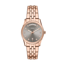 Load image into Gallery viewer, Scarlette Three-Hand Day-Date Rose Gold-Tone Stainless Steel Watch
