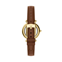 Load image into Gallery viewer, Carlie Mini Three-Hand Brown Leather Watch
