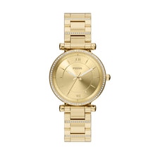 Load image into Gallery viewer, Carlie Three-Hand Gold-Tone Stainless Steel Watch
