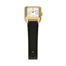 Load image into Gallery viewer, Raquel Mini Three-Hand Black Leather Watch
