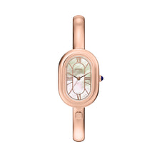 Load image into Gallery viewer, Sloan Three-Hand Rose Gold-Tone Stainless Steel Watch Bangle
