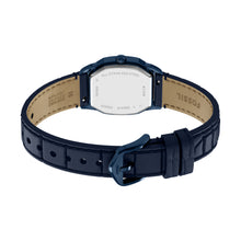 Load image into Gallery viewer, Harlow Three-Hand Navy Leather Watch
