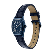 Load image into Gallery viewer, Harlow Three-Hand Navy Leather Watch
