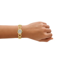 Load image into Gallery viewer, Harlow Mini Two-Hand Gold-Tone Stainless Steel Watch
