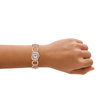 Load image into Gallery viewer, Harlow Mini Two-Hand Rose Gold-Tone Stainless Steel Watch
