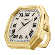 Load image into Gallery viewer, Harlow Three-Hand Gold-Tone Alloy Desk Clock
