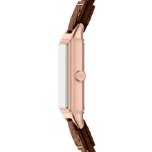 Load image into Gallery viewer, Raquel Three-Hand Date Brown Leather Watch

