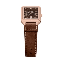 Load image into Gallery viewer, Raquel Three-Hand Date Brown Leather Watch

