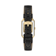 Load image into Gallery viewer, Raquel Three-Hand Date Black Leather Watch
