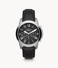 Load image into Gallery viewer, Grant Chronograph Black Leather Watch
