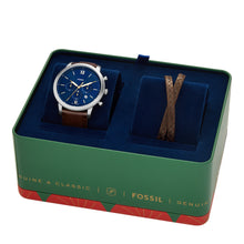 Load image into Gallery viewer, Neutra Chronograph Brown Leather Watch and Bracelet Box Set
