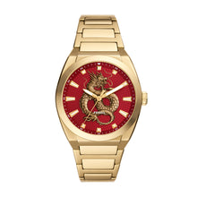 Load image into Gallery viewer, Everett Three-Hand Gold-Tone Stainless Steel Watch
