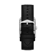 Load image into Gallery viewer, Carraway Three-Hand Black Croco Leather Watch
