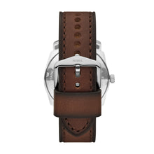 Load image into Gallery viewer, Machine Three-Hand Date Brown Leather Watch
