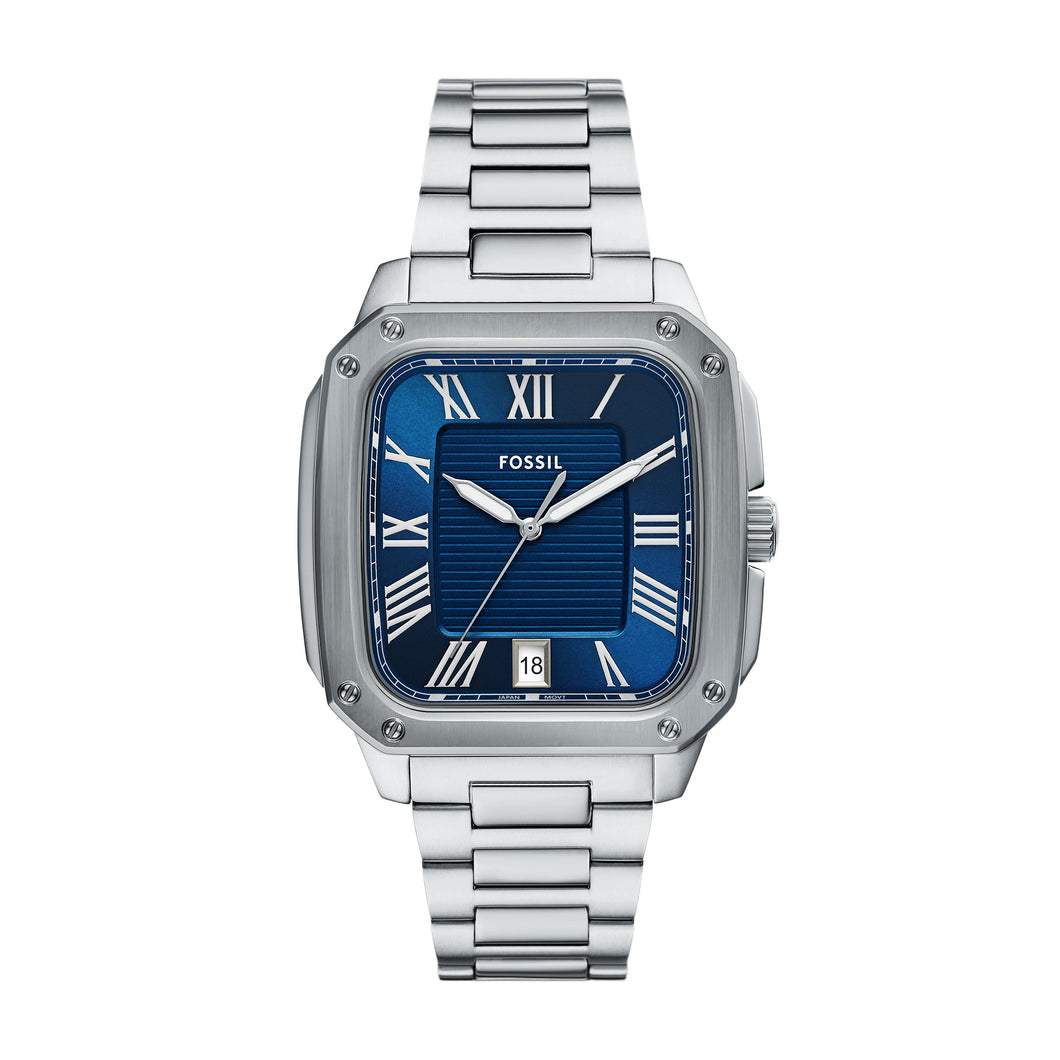 Crosby Three-Hand Date Stainless Steel Watch