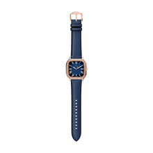 Load image into Gallery viewer, Crosby Three-Hand Blue Leather Watch
