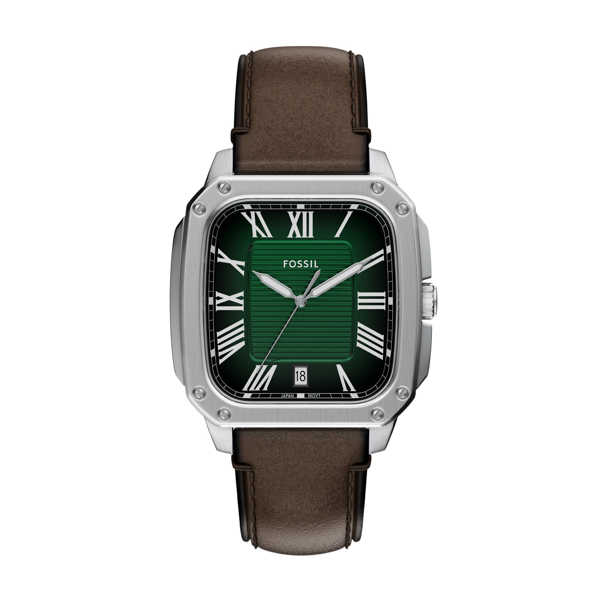Crosby Three-Hand Brown Leather Watch – Fossil Malaysia