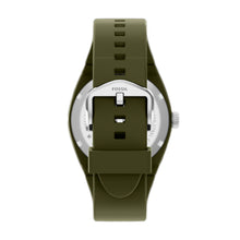 Load image into Gallery viewer, Everett Three-Hand Olive Silicone Watch

