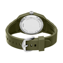 Load image into Gallery viewer, Everett Three-Hand Olive Silicone Watch
