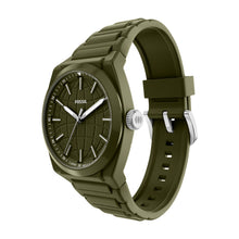 Load image into Gallery viewer, Everett Three-Hand Olive Silicone Watch
