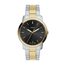 Load image into Gallery viewer, Minimalist Three-Hand Two-Tone Stainless Steel Watch
