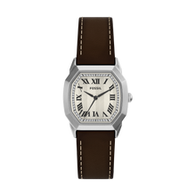 Load image into Gallery viewer, Harlow 33mm Three-Hand Brown Leather Watch
