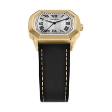 Load image into Gallery viewer, Harlow 33mm Three-Hand Black Leather Watch
